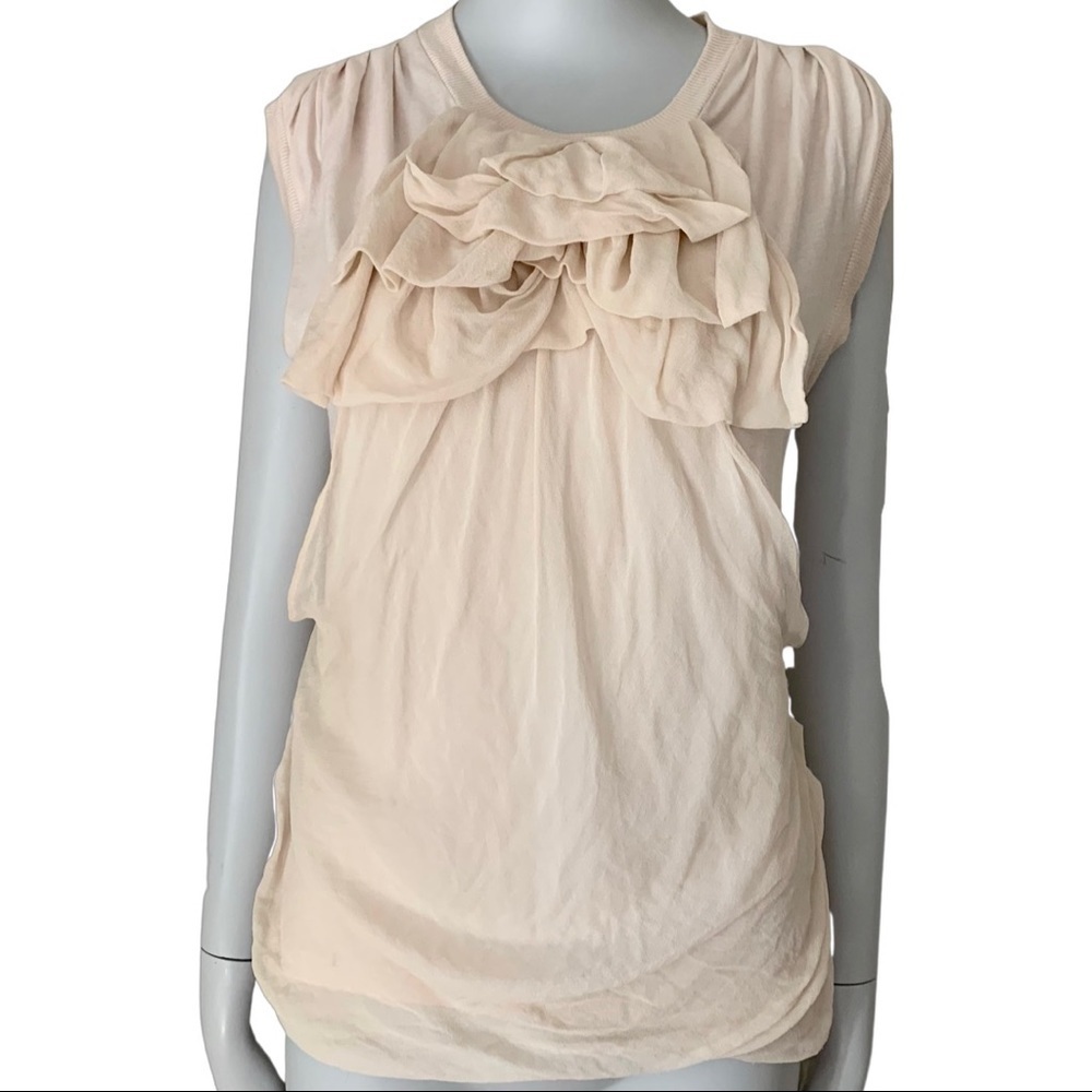 ROBERT RODRIGUEZ Blush Pink Knit Silk Top Size XS
